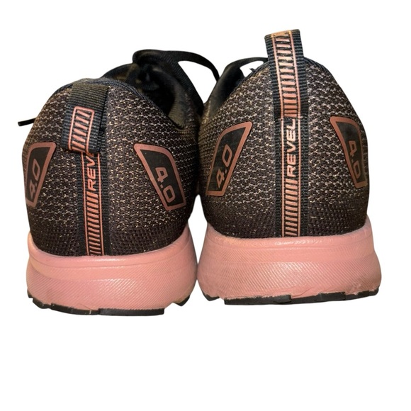 Brooks Revel 4 Energize Black & Glittery Rose Gold Running Shoes Sz 11.5 - Picture 5 of 9